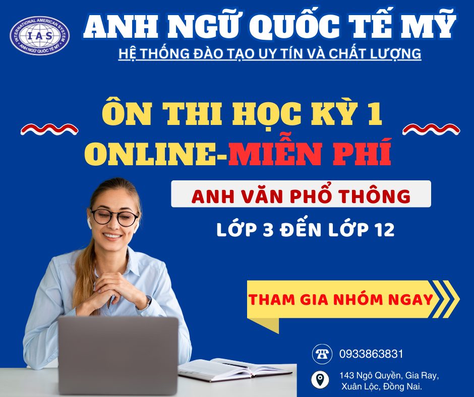 CHƯƠNG TRÌNH ÔN TIẾNG ANH MIỄN PHÍ