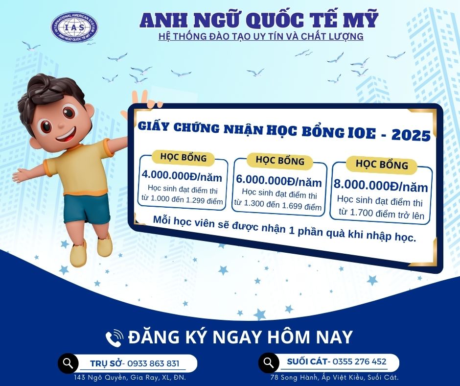 HỌC BỔNG IOE 2025