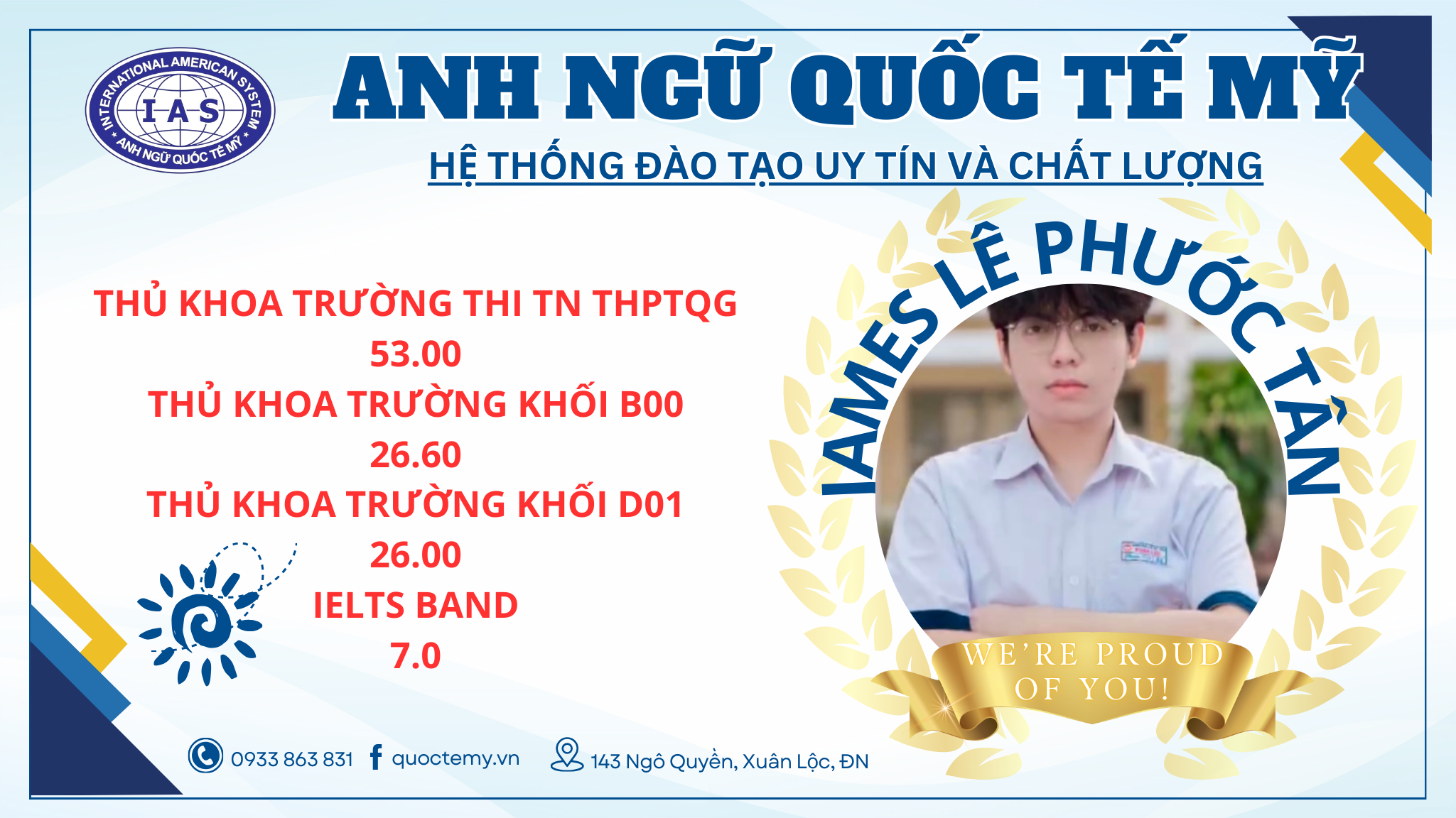 JAMES LÊ PHƯỚC TÂN-THỦ KHOA KỲ THÌ THPT 2024